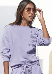 Толстовка Buffalo с эффектным принтом, костюм для отдыха, цвет Lavendel