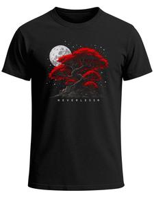 Neverless Футболка 'Bonsai Tree' в черном цвете