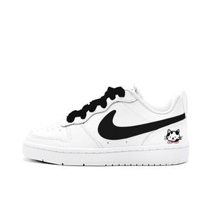 Court Borough Oreo Guardian нескользящие низкие детские скейтбординговые кроссовки для подростков Nike, черный/белый