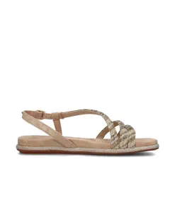 Элегантные замшевые сандалии со стразами Alma En Pena, бежевый