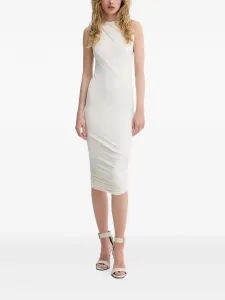 Платье миди с воротником-хомутом Rick Owens Lilies, белый