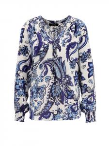 Блузка Aniston, цвет weiß/dunkelblau