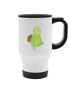 Mr. & Mrs. Panda Термокружка с изображением черепахи и свистком, без надписи, белого цвета