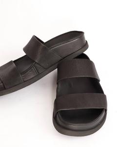 Черные женские сандалии с 2 эластичными ремешками Lofina, черный