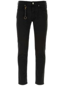 Джинсы Incotex прямого кроя с нашивкой-логотипом, черный