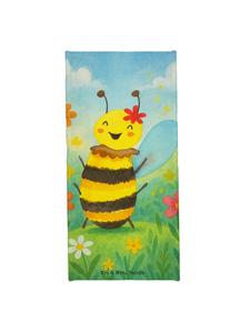 Mr. & Mrs. Panda Банное полотенце с изображением пчелы, без надписи, белого цвета