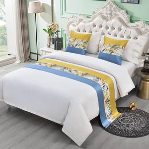 TTiiLoe Декоративная накидка на изножье кровати, покрывало для спальни, защитное покрывало для постели, декоративный шарф для кровати для отеля и дома, желтый синий Yellow Blue