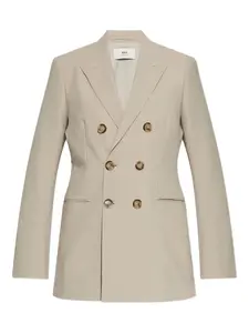 Двубортный пиджак Ami Paris, нейтральный