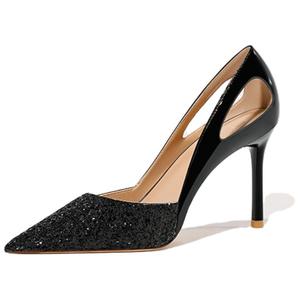 Li Ke Тонкие каблуки на шпильке женские черные высота каблука 8 см, цвет Black 8CM Heel Height