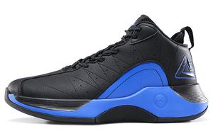 Баскетбольные кроссовки мужские среднего размера, черные/глянцево-синие Peak