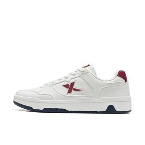 Кроссовки XTEP Skateboarding Shoes Men Low-top Sail White/dark Jujube Red, белый