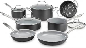 Набор посуды для приготовления Cuisinart GREENGOURMET® COMPLETE™из переработанных материалов, 11 предметов, черный
