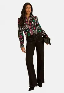 Блузка прямого кроя с длинными рукавами и пуговицами. Love & Roses, Black Star