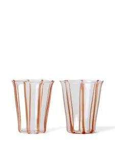 Набор из двух стаканов в полоску Sophie Lou Jacobsen, нейтральный