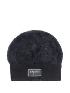 Шапка бини с нашивкой-логотипом Balmain Kids, синий