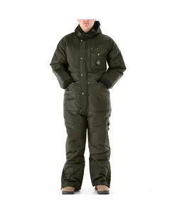 Мужские утепленные комбинезоны Iron-Tuff с капюшоном – прочная экипировка для экстремальных холодов RefrigiWear, зеленый