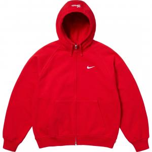 Толстовка Nike с капюшоном на молнии Supreme, красный