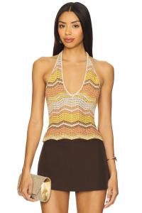 Топ вязаный крючком Luz Retrofete, metallic multi