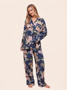 Пижамный комплект Бетси в полный рост Papinelle, navy floral