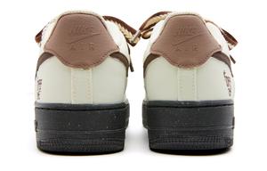 Кроссовки Nike Air Force 1 Skateboarding Shoes Unisex Low-top White/Brown, цвет Customized