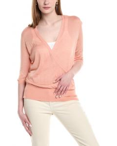 Лафайетт 148 Нью-Йорк Шелковый обертывающий пуловер Lafayette 148 New York, оранжевый