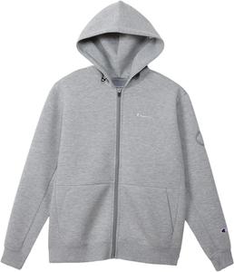 Мужская спортивная толстовка с длинными рукавами Champion C3-YS101L WRAP-AIR, эластичная, термоизолирующая, с логотипом и застежкой-молнией, серый