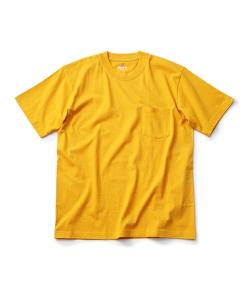 Футболка унисекс, однотонная, плотная ткань, с карманом HANES Beefy-T, желтый