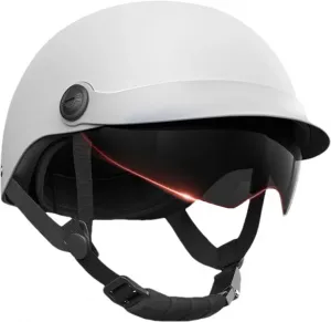 Шлем Jet Helmet Visor для скутера, дышащий шлем для мопеда, удобный мотоциклетный шлем, легкий, противоударный, модный шлем для мужчин и женщин Qiaonan, Grey