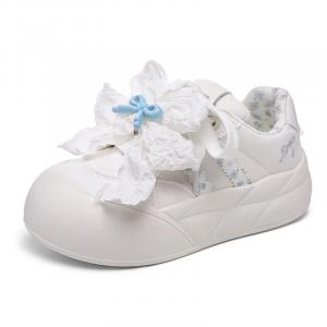 Babak Женские белые скейтерские кеды с низким верхом и амортизацией Coverage, украшенные бантиком Niche, цвет White Niche Bowknot