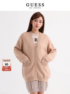 Кардиган кашемировый женский Guess с V-образным вырезом, хаки