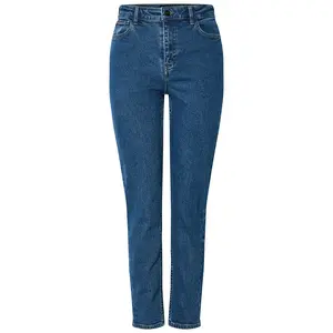 Джинсы Pieces Bella Mb Ankle high waist jeans, синий