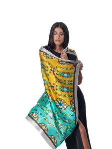 Шарф AFROZAN OROSI-Silk scarf, золотой