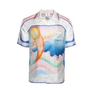 Рубашка Casablanca Cuban Collar Short-Sleeve Shirt, Fuji Dream