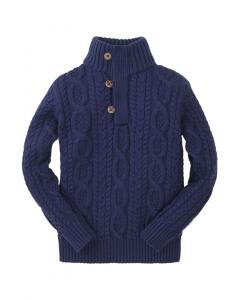 Хоуп энд Хенри свитер с воротником-стойкой HOPE & HENRY, синий