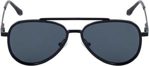 Ретро-солнцезащитные очки для женщин в крупной оправе, роскошные очки в квадратной оправе с защитой от УФ-излучения UV400, стильные мужские солнцезащитные очки-пилот 98286 Melrose, Black