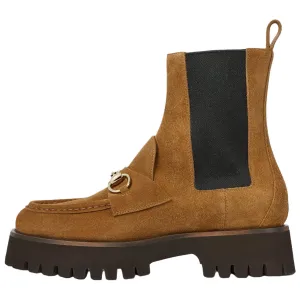 GUCCI Лоферы Horsebit короткие челси женские brown