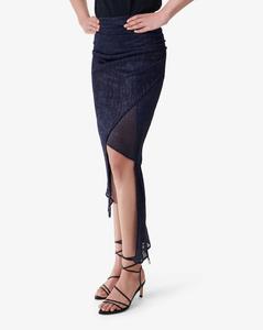 Асимметричная юбка Affila в металлическом пурпурно-черном цвете IRO