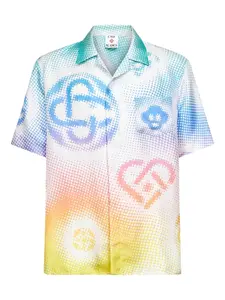 Рубашка с принтом на пуговицах Casablanca, белый