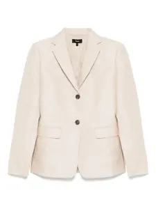 Льняной пиджак Theory, нейтральный