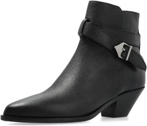 Женские универсальные ботильоны с острым закрытым носком, ремешками и пряжками, с низким квадратным каблуком, для работы и офиса, размеры 4-16 US Wo wagas, Black