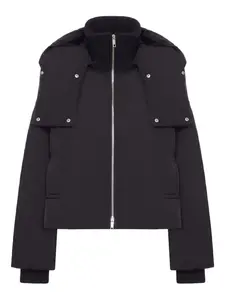 Стеганая куртка с капюшоном и молнией SPORTMAX, черный