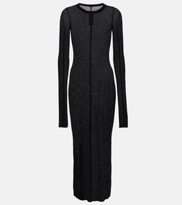 Трикотажное платье миди Rick Owens, черный