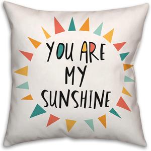 Creative Products Декоративная подушка You are My Sunshine, мягкая пушистая, оранжевый цвет Sunshine Bright Tones