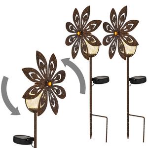 Globo Lighting Уличный светодиодный светильник, металлический, с эффектом ржавчины, коричневый, комплект из 2 штук