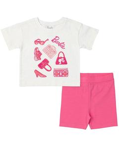 Monica + Andy Комплект из оверсайз футболки и велосипедок, мультиколор