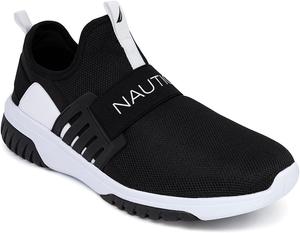 Мужские слипоны Nautica - повседневная модная обувь для прогулок, средняя и широкая полнота, белый/черный