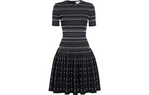 Платье с принтом Alexander McQueen, черный