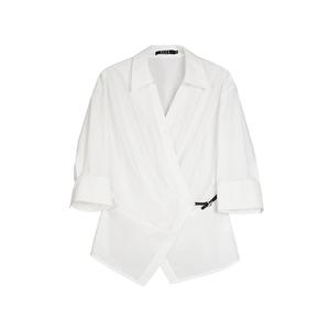 ELLE Рубашка Women's Ecru Lapel Moderate