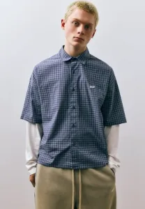 Рубашка в клетку с двойными рукавами Pull&Bear, Blue