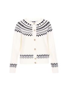 DreiMaster Женский кардиган кремового цвета темно-синего оттенка